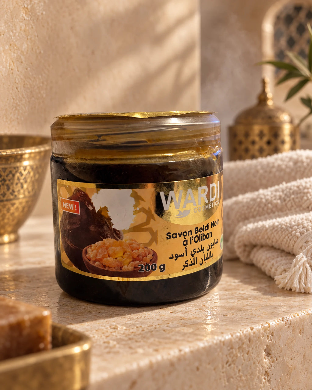 Savon Beldi Noir au Luban (Oliban) – Rituel hammam traditionnel