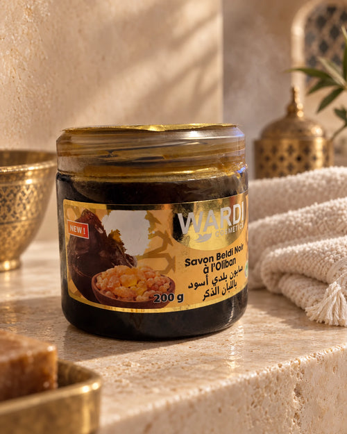 Savon Beldi Noir au Luban (Oliban) – Rituel hammam traditionnel